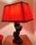 Art Deco Mid-Century Modern 1950s Ceramic Rearing Stallion Lamp With Original Pinch-Pleat Shade For Sale - Image 3 of 7