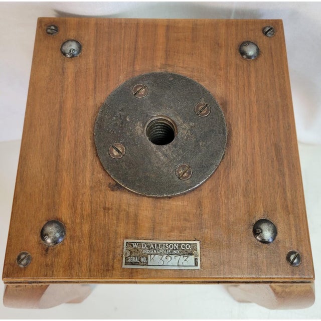 Cerulean Antique 19th Century Biedermeier Adjustable European Wood Piano Stool For Sale - Image 8 of 11