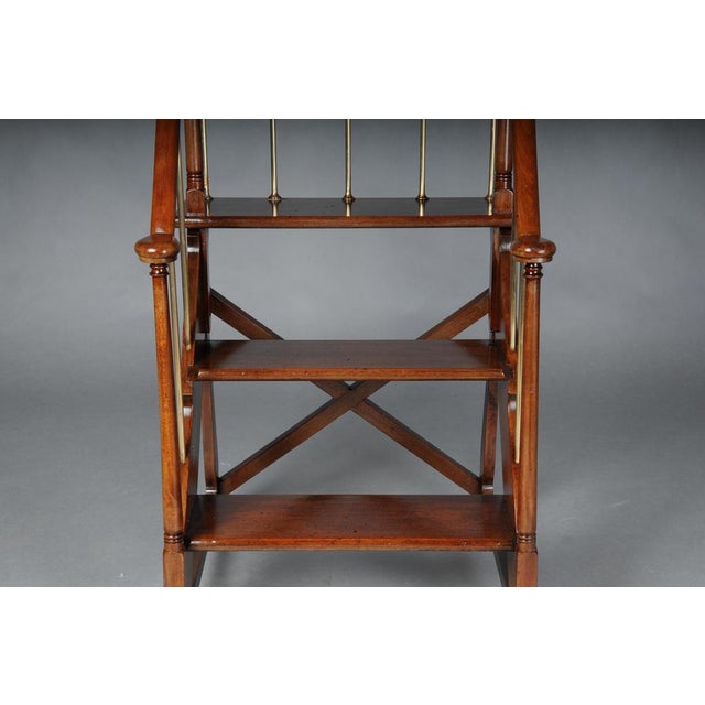 English Library Ladder in Mahogany, 20th Century For Sale - Image 18 of 18