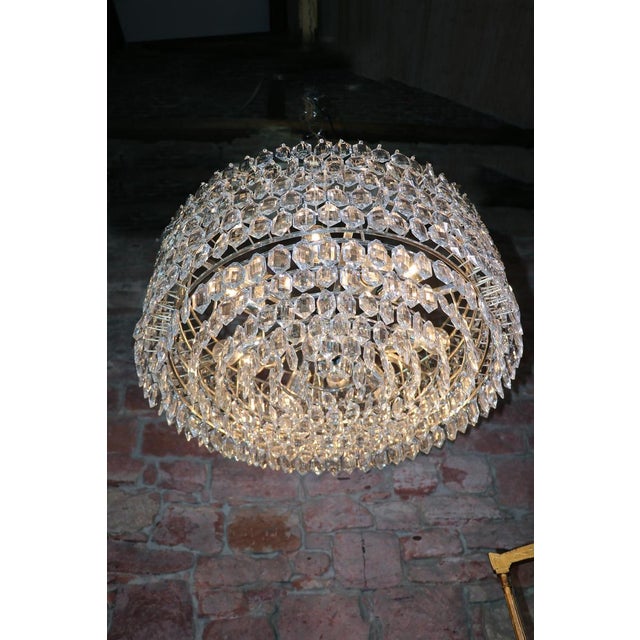 Silver Large Chandelier in Crystal & Silver from Lobmeyr / Bakalowits & Sons For Sale - Image 8 of 17
