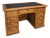 Italian Oak Executive Desk with Leather Top, 1940s For Sale