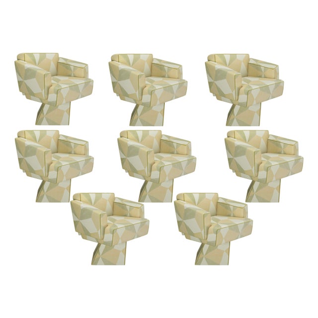 Bru Tel Dining Chairs by Malabar, Set of 8 For Sale