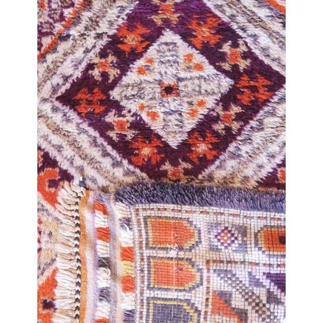 Purple 1980s Beni MGuild Moroccan Rug - 12 X 6.6 Ft For Sale - Image 8 of 8