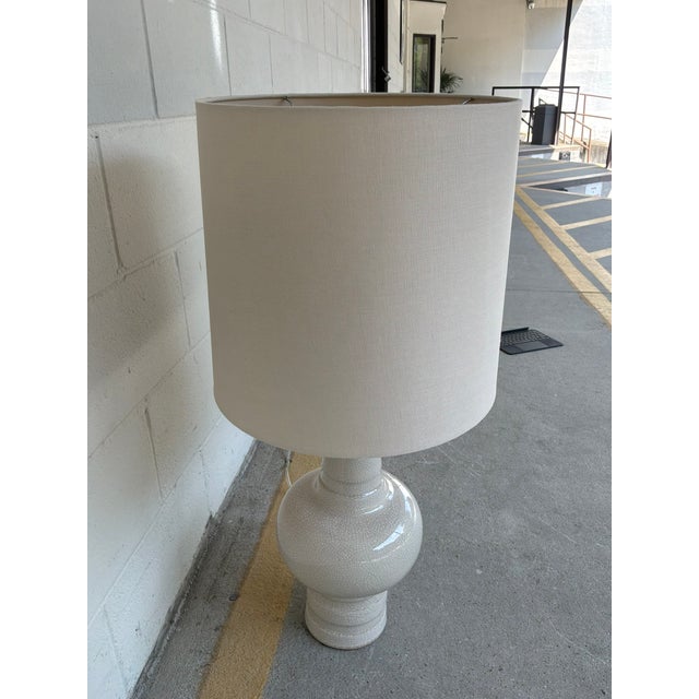 2020s Arteriors Sutton Ivory Crackle Porcelain Lamp For Sale - Image 5 of 6