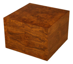 Mid 20th Century Thayer Coggin Milo Baughman Mid Century Modern Burl Wood Cube Side Table