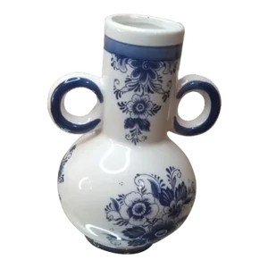 Vintage Delft Blue Holland Amphorous Bud Vase