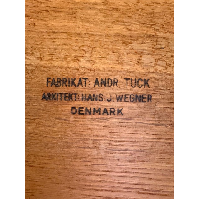 Mid 20th Century Hans J. Wegner at-33 Sewing Drop-Leaf Side Table in White Oak, Beautifully Restored For Sale - Image 11 of 11