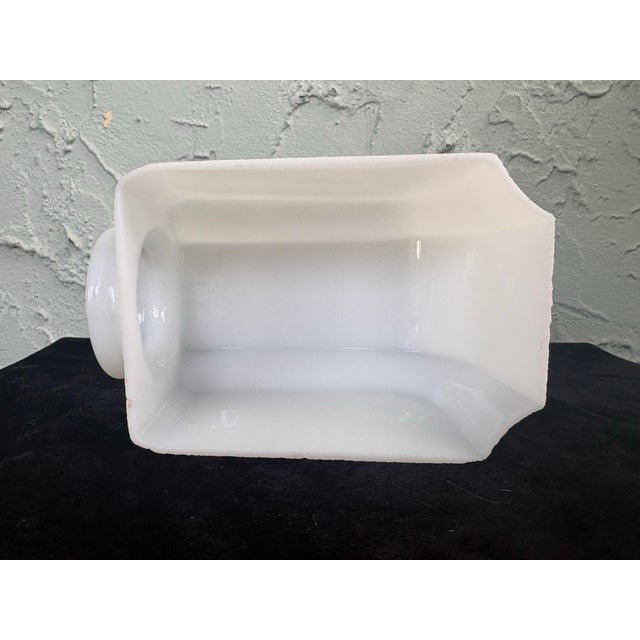 1930s Art Deco Streamline White Milk Glass Sconce Slip Shade For Sale - Image 9 of 9