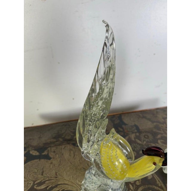 Pair of Vintage Murano Glass Rooster Sculptures, Italy, 1930s For Sale In Los Angeles - Image 6 of 13