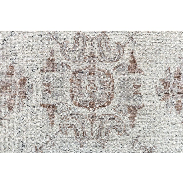 Inspired Runner In Light Beige With Classic Taupe "Terrosa" by Doris Leslie Blau For Sale In New York - Image 6 of 9