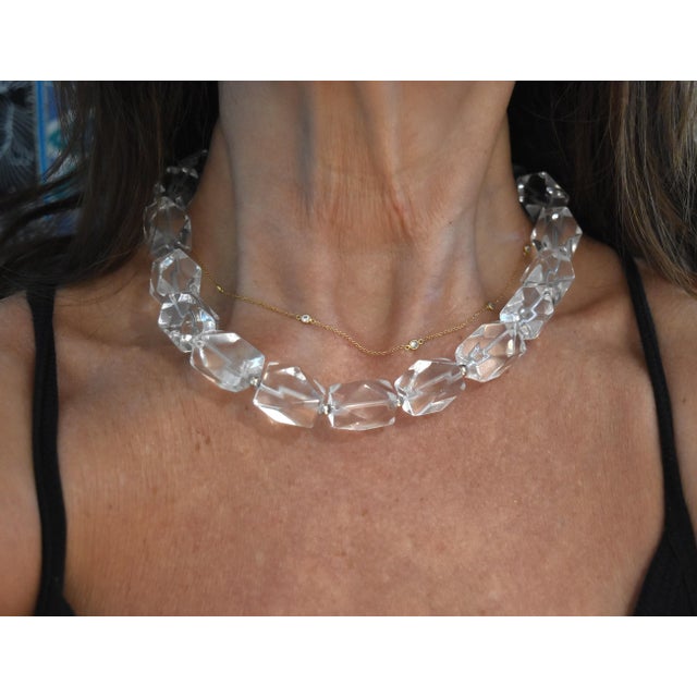 Sterling Silver Paola Valentini Rock Crystal Chunky Nugget Necklace For Sale - Image 17 of 18