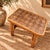 Wood Vintage Brown Bamboo Stools, France, 1960s, Set of 2 For Sale - Image 7 of 8