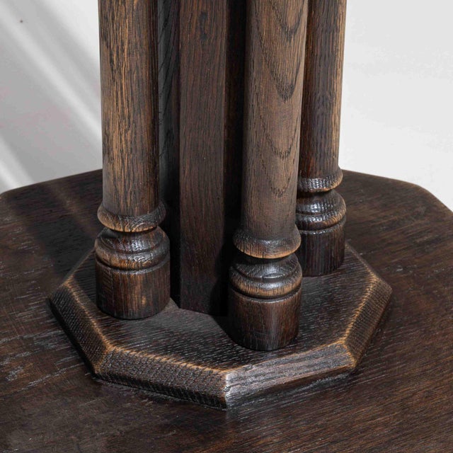 Neoclassical 19th Century France Deep Ebony Black Ebonized Column Pedestal For Sale - Image 3 of 9