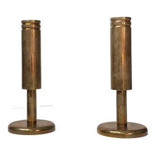 Mid-Century Modern Candleholders in Brass by Dantorp Design, 1960s, Set of 2 For Sale