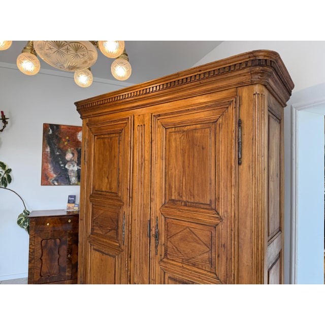 Wood Baroque Farmhouse Hall Cabinet For Sale - Image 7 of 18
