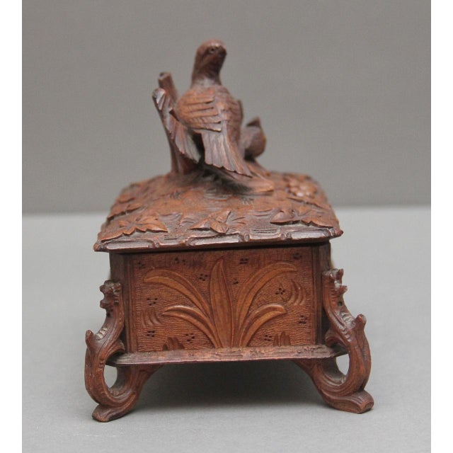 Wood Antique Black Forest Walnut Casket, 1880 For Sale - Image 7 of 10