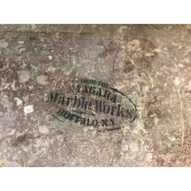 Late 19th Century Victorian Marble Top Cherry Buffet with Mirror For Sale - Image 10 of 12