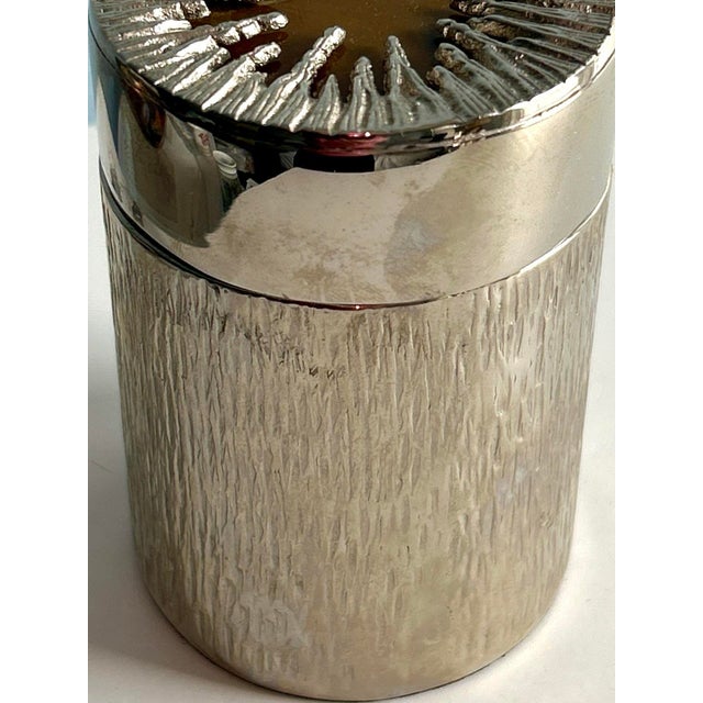 Metal Global Views Crimped Nickel Box For Sale - Image 7 of 8