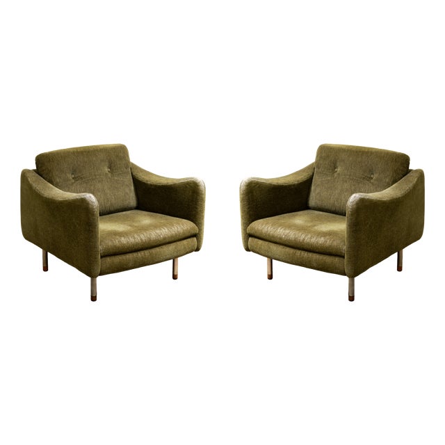 Dachshund Armchairs by Michel Mortier for Steiner, 1963, Set of 2 For Sale