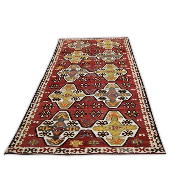 Oriental Hand Knotted Rug Turkish Anatolian 4'7" x 9'4" For Sale In Houston - Image 6 of 6