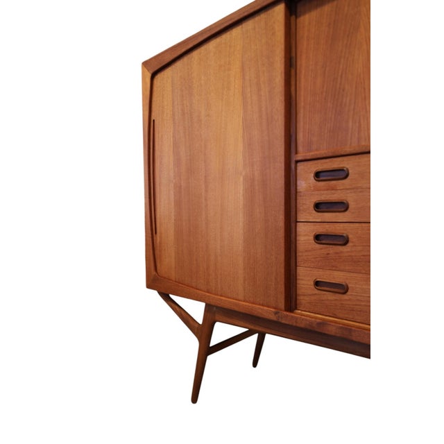 Brown Teak Highboard by Harry Østergaard for Randers Furniture Factory, 1960s For Sale - Image 8 of 18