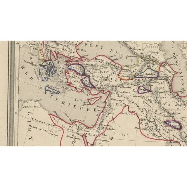 Black Alexander the Great's Empire Map, 1800s For Sale - Image 8 of 10