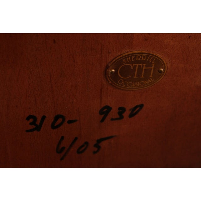 Wood CTH Sherrill Occasional Regency Style Cherry Two-Tier Side Table For Sale - Image 7 of 13