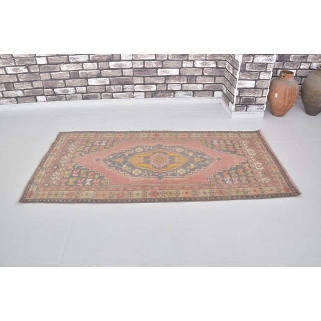 Home Living Vintage Faded Rug For Sale - Image 4 of 7