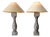 Grey Balustrade Lamps, France, 1950s, Set of 2 For Sale