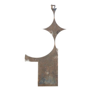 Iron Vintage Wall Sculpture For Sale