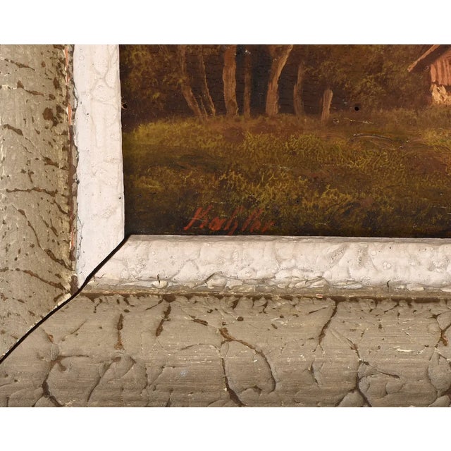 Paint Early 20th Century Oil Painting on Panel Landscape For Sale - Image 7 of 11