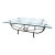 Paul Ferrante Hammered Iron Frame Coffee Table For Sale