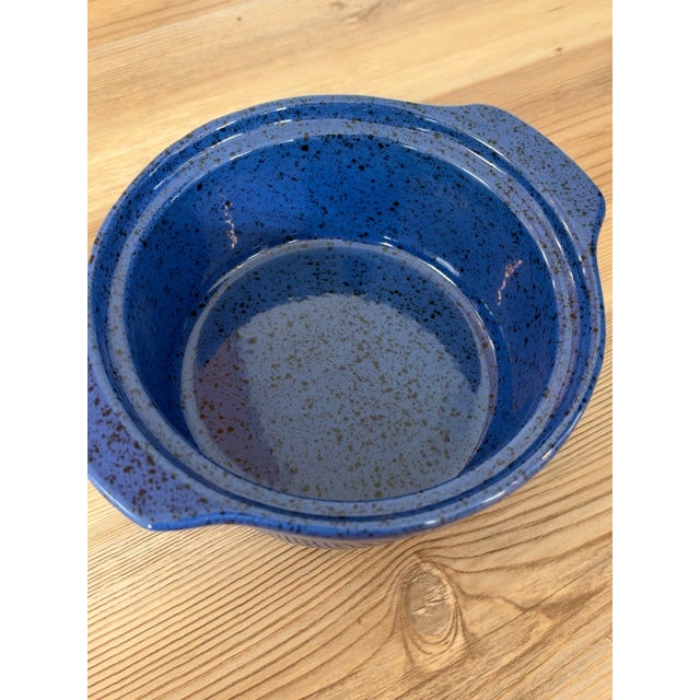 Mid-Century Modern Cerutil Stoneware of Portugal Blue Casserole Dish For Sale - Image 3 of 11