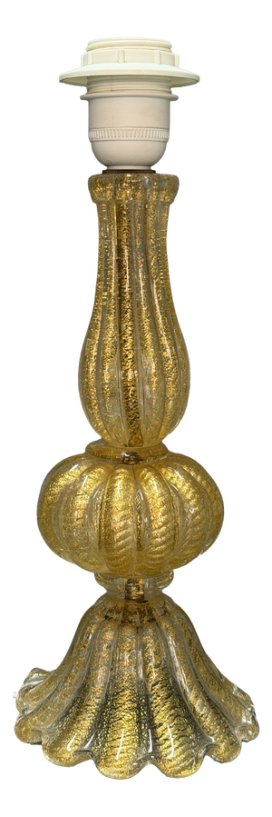 Cordonato d'Oro Table Lamp in Murano Glass from Barovier & Toso, 1960s