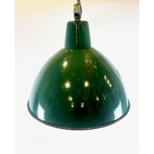 Mid-Century Modern Large Mid-Century Green Fabric Pendant Lamp from Zaos, 1960s For Sale - Image 3 of 16