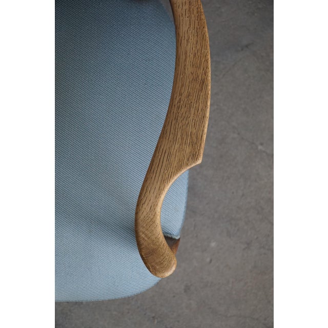 Danish Modern Curved Lounge Chair in Oak attributed to Viggo Boesen, 1950s For Sale - Image 13 of 18