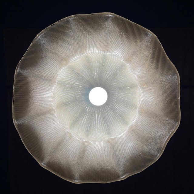 Vintage Murano Glass Pendant Lamp Bonnet, Italy, 1970s For Sale - Image 6 of 14