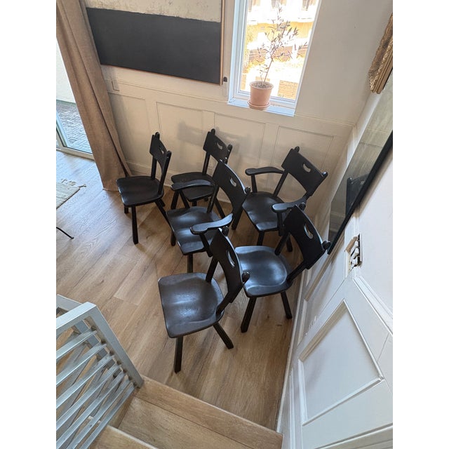 1930s 1930s Solid Cushman Colonial DeVries Maple Dining Chairs Set of 6 For Sale - Image 5 of 8