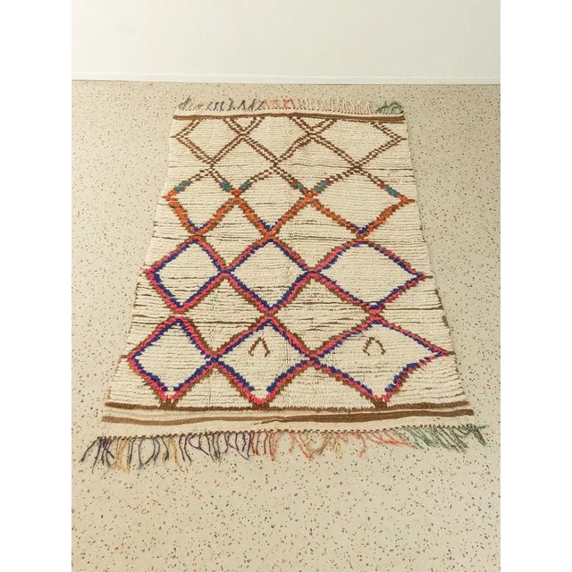 Mid-Century Modern Vintage Azilal Berber Rug For Sale - Image 3 of 11