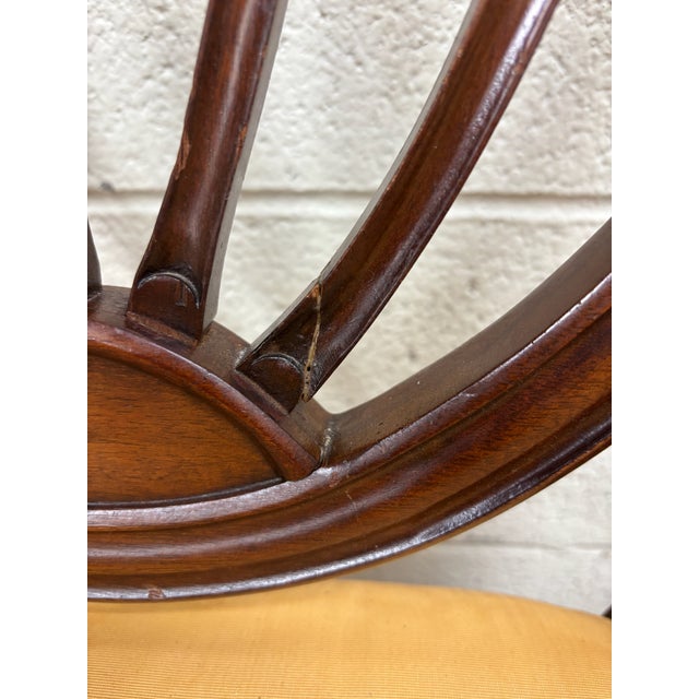 Vintage Duncan Phyfe Hepplewhite Style Shield Back Dining Chairs - Set of 4 For Sale - Image 10 of 13