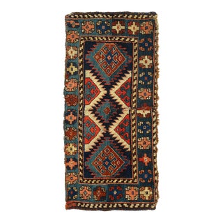 Antique Hand Knotted Kazak For Sale