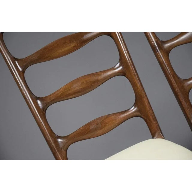 Mid-Century Wooden Dining Chairs by Paolo Buffa, Set of 5 For Sale - Image 12 of 15