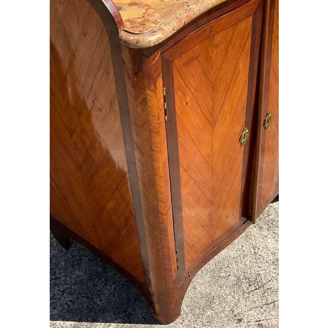 Wood Late 19th Century Regency Chevron Inlay Cascading Cabinet For Sale - Image 7 of 12