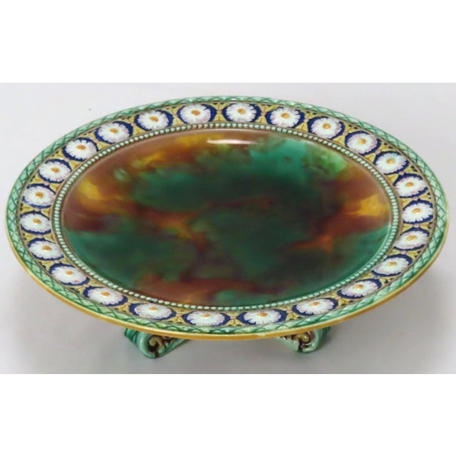 Wedgwood Antique Victorian English Majolica Comport - Tazza by Wedgwood Circa 1870s - 1880s For Sale - Image 4 of 13