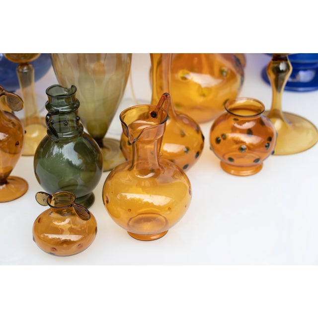 Vintage collection of 18 decorative vases, light as a feather and very detailed made either by Bimini (Austria) or one of...