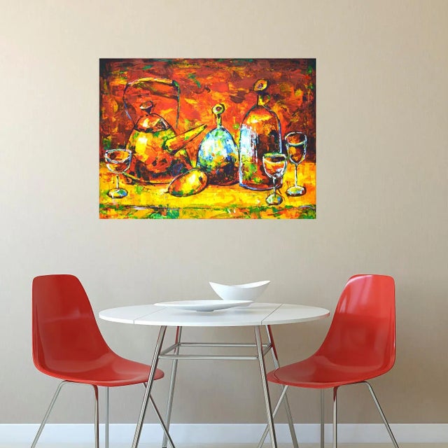 Textile "Evening Still Life 2." Original Contemporary Painting by Iryna Kastsova For Sale - Image 7 of 7