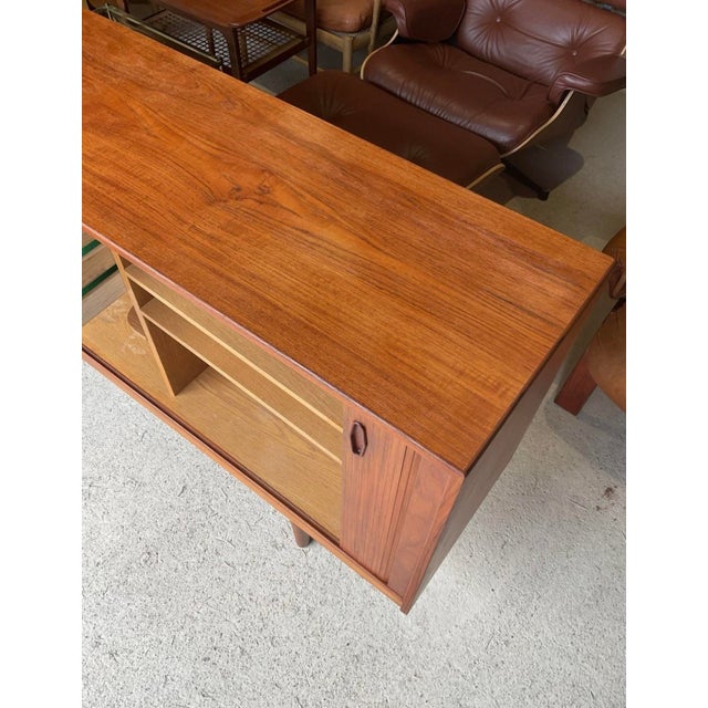 Mid-Century Danish Teak Tambour Sideboard 1960s For Sale - Image 4 of 18