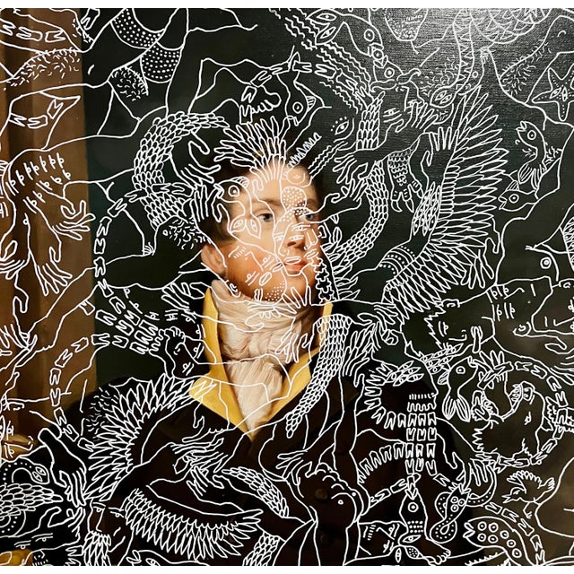 Textile Brian Kenny, Mixed Media Large Pop Art Painting Drawing Brian Kenny Nyc Street Art 2015 For Sale - Image 7 of 10