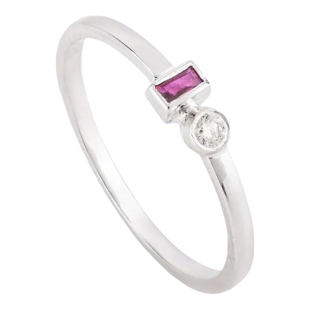 Ruby Toi Et Moi Ring Size 7 For Sale