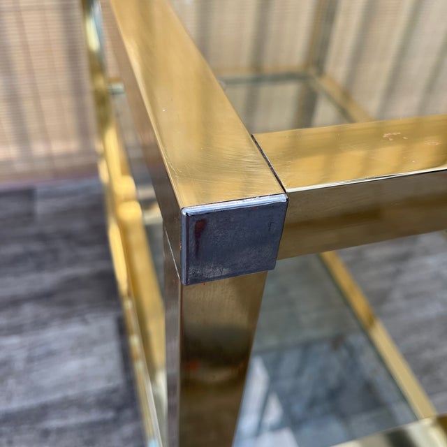 Vintage Mid Century Modern Dry Bar/ Serving Cart in the Pierre Vandel Style. Circa 1970s For Sale - Image 14 of 18